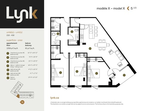 Floor plan for 3 beds, 1 bath, 1356 sqft